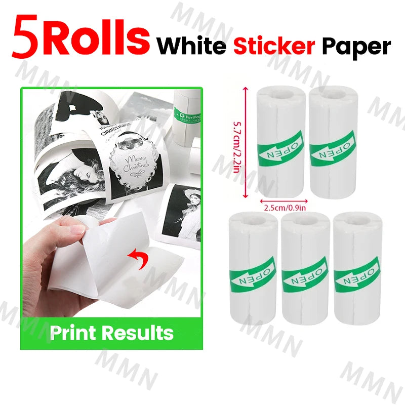 Compact and Versatile Mini Thermal Printer - Perfect for Photos and Labels with Wireless Bluetooth Connectivity for Android and iOS