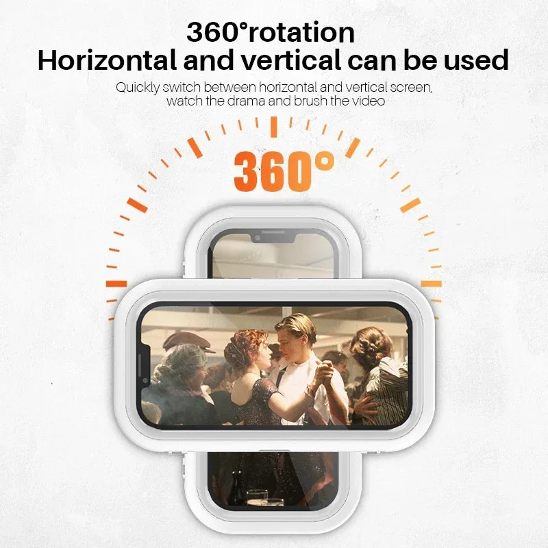 Ultimate Waterproof Phone Holder - Adjustable Wall Mount for Showers and Bathrooms, Compatible with All Smartphones!