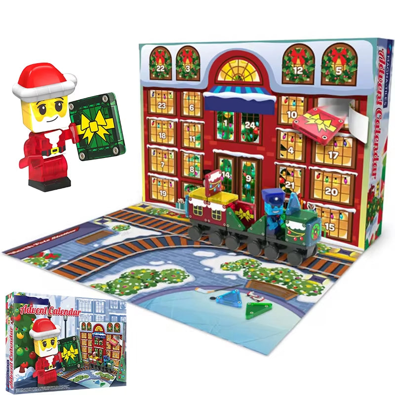 Magical Magnetic Santa Claus Train Advent Calendar - 24 Days of Joyful Surprises and Festive Fun!