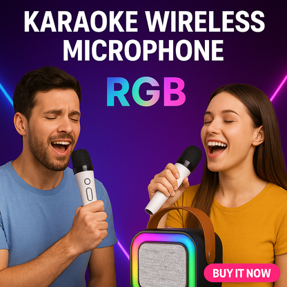 Unleash the Fun with the K12 Portable Bluetooth Karaoke Machine - Complete with PA Speaker System and Wireless Microphones for Ultimate Home Entertainment!