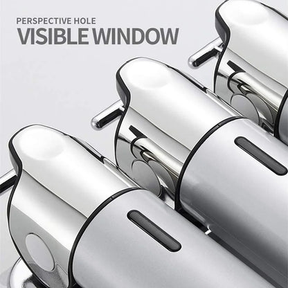 Elevate Your Bathroom with Our Stylish Wall-Mount Soap Dispenser – Available in Single, Double, or Triple 500ml Options for Soap, Shampoo, and Gel