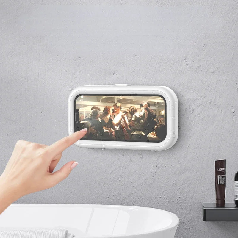 Ultimate Waterproof Phone Holder - Adjustable Wall Mount for Showers and Bathrooms, Compatible with All Smartphones!