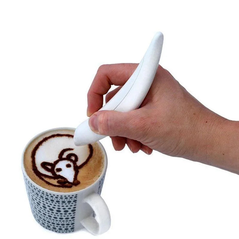 Transform Your Coffee and Cakes with the Electrical Latte Art Pen - Create Stunning Designs Effortlessly
