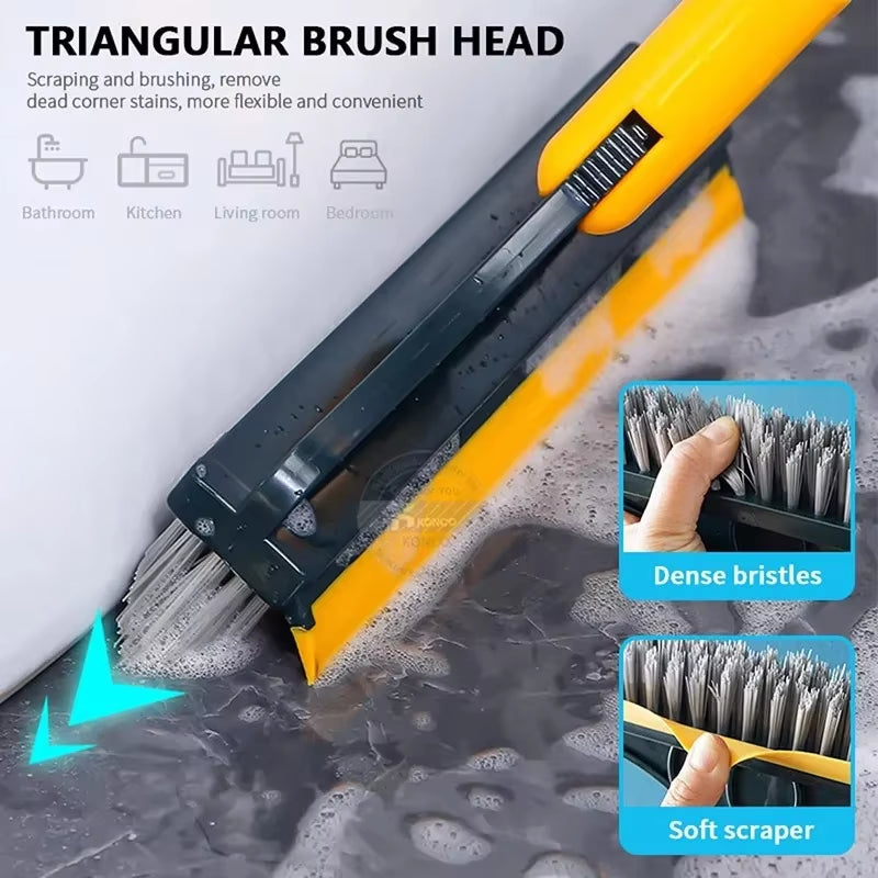 Transform Your Cleaning Routine with the 2-in-1 Floor Scrub Brush - Effortless Cleaning for Tiles and Kitchens!