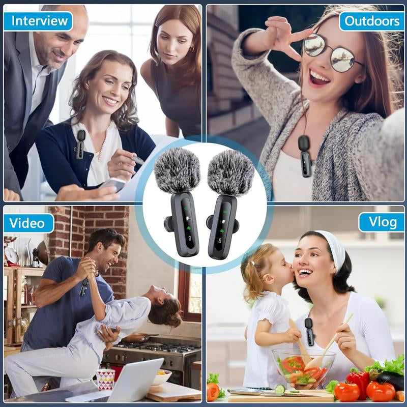 Elevate Your Audio Experience with the HITOZON Wireless Lavalier Microphone - Perfect for Video, Teaching, Interviews, and More!