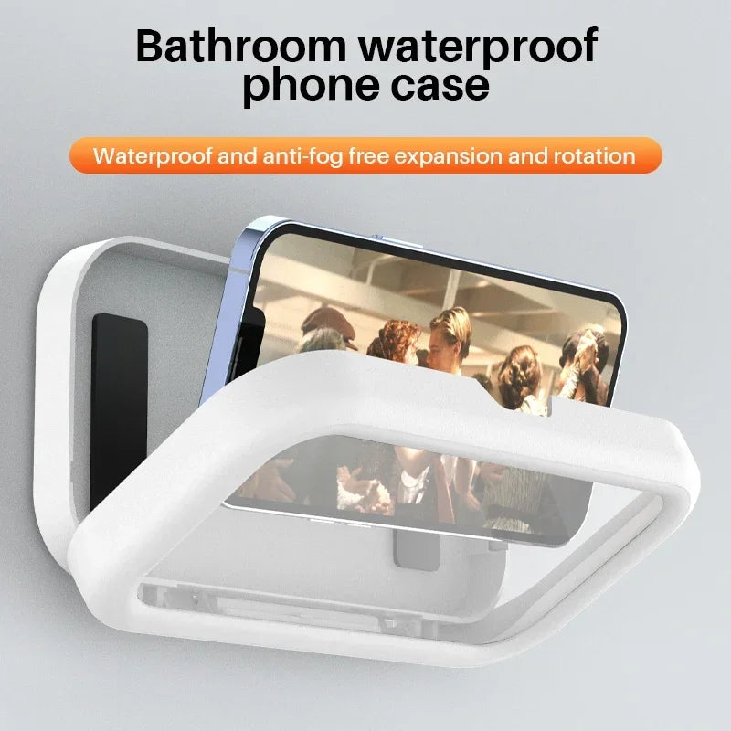 Ultimate Waterproof Phone Holder - Adjustable Wall Mount for Showers and Bathrooms, Compatible with All Smartphones!