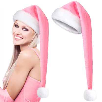 Cozy Extra Long Santa Hats for Kids and Adults - Soft, Plush, and Perfect for Holiday Cheer!