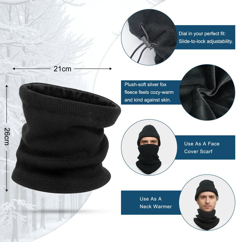 Get Cozy with Viyawise: Buy 1 Ultra Soft Satin Lined Beanie Hat, Get 1 Free Neck Gaiter – Perfect for Style, Comfort, and Outdoor Adventures!