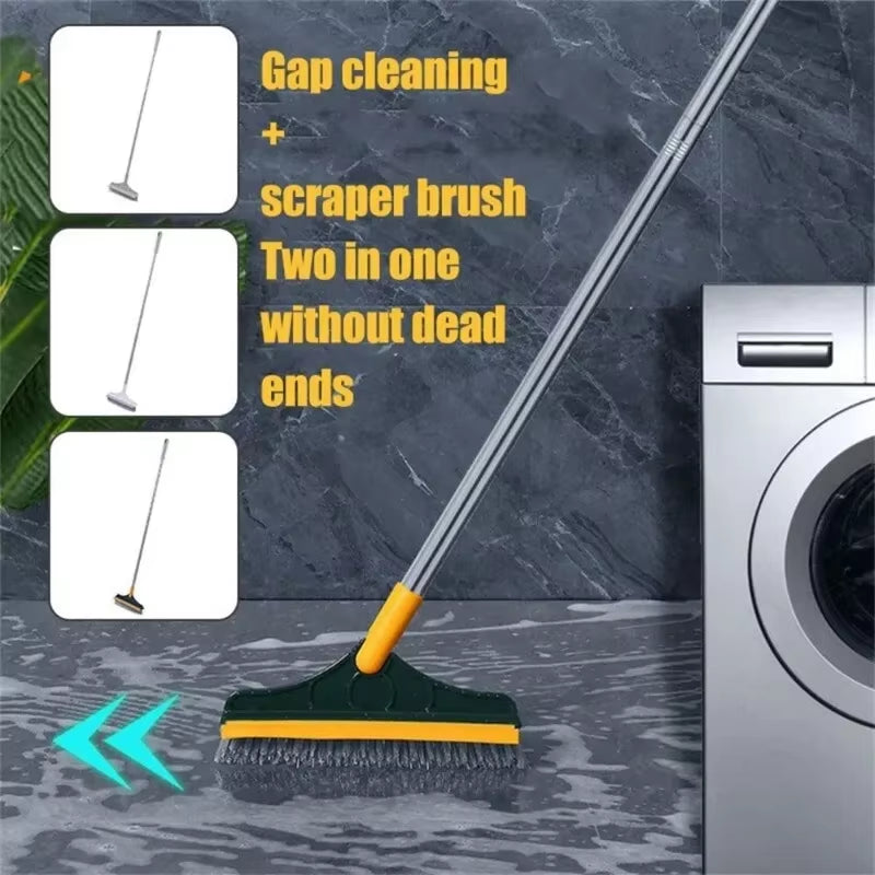 Transform Your Cleaning Routine with the 2-in-1 Floor Scrub Brush - Effortless Cleaning for Tiles and Kitchens!