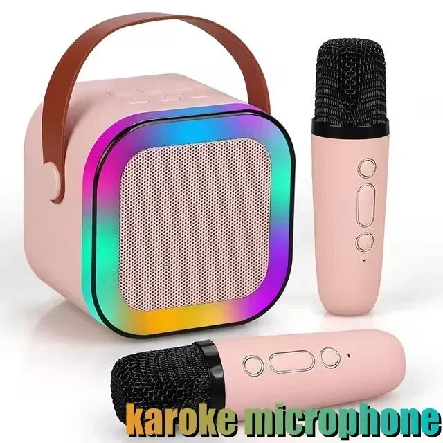 Unleash the Fun with the K12 Portable Bluetooth Karaoke Machine - Complete with PA Speaker System and Wireless Microphones for Ultimate Home Entertainment!