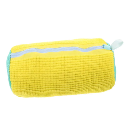 Experience Effortless Shoe Care with Our Durable Yellow Shoe Washing Machine Bag Featuring a Blue Zipper - Perfect for Sneakers and Casual Shoes!