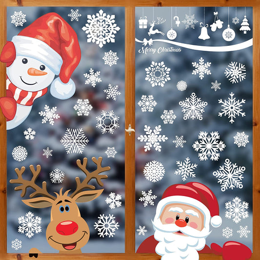 Enchanting Snowflake Window Clings - Ultimate Christmas Décor for Your Home, Office, and Classroom