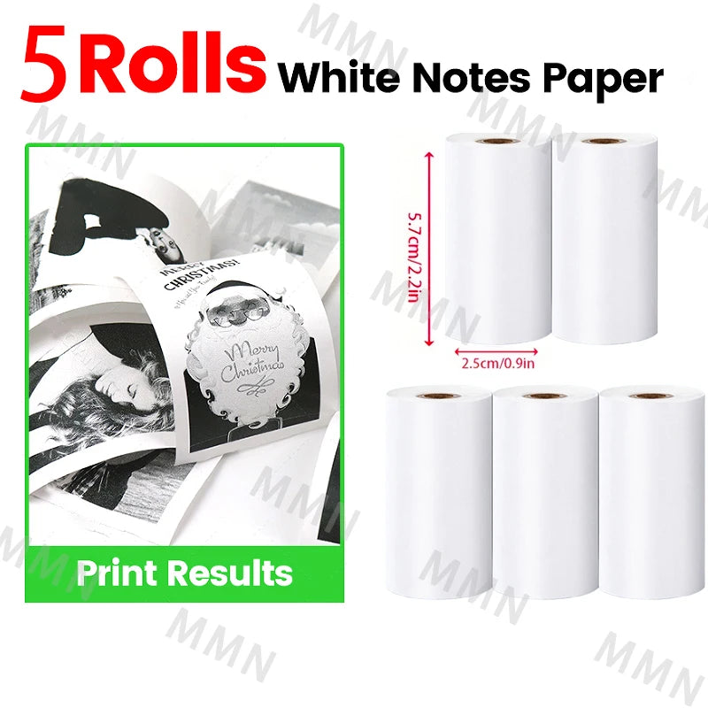 Compact and Versatile Mini Thermal Printer - Perfect for Photos and Labels with Wireless Bluetooth Connectivity for Android and iOS