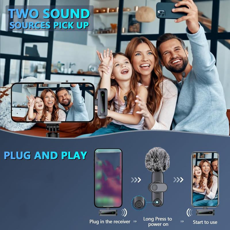 Elevate Your Audio Experience with the HITOZON Wireless Lavalier Microphone - Perfect for Video, Teaching, Interviews, and More!