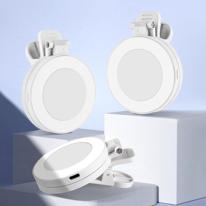 Illuminate Your Beauty: Ultimate 360° LED Ring Light with Mirror & Phone Holder - The Perfect 3-in-1 Rechargeable Makeup Light for Flawless Selfies, Live Streaming, and Video Calls - Portable, Foldable, and Adjustable for All Occasions!